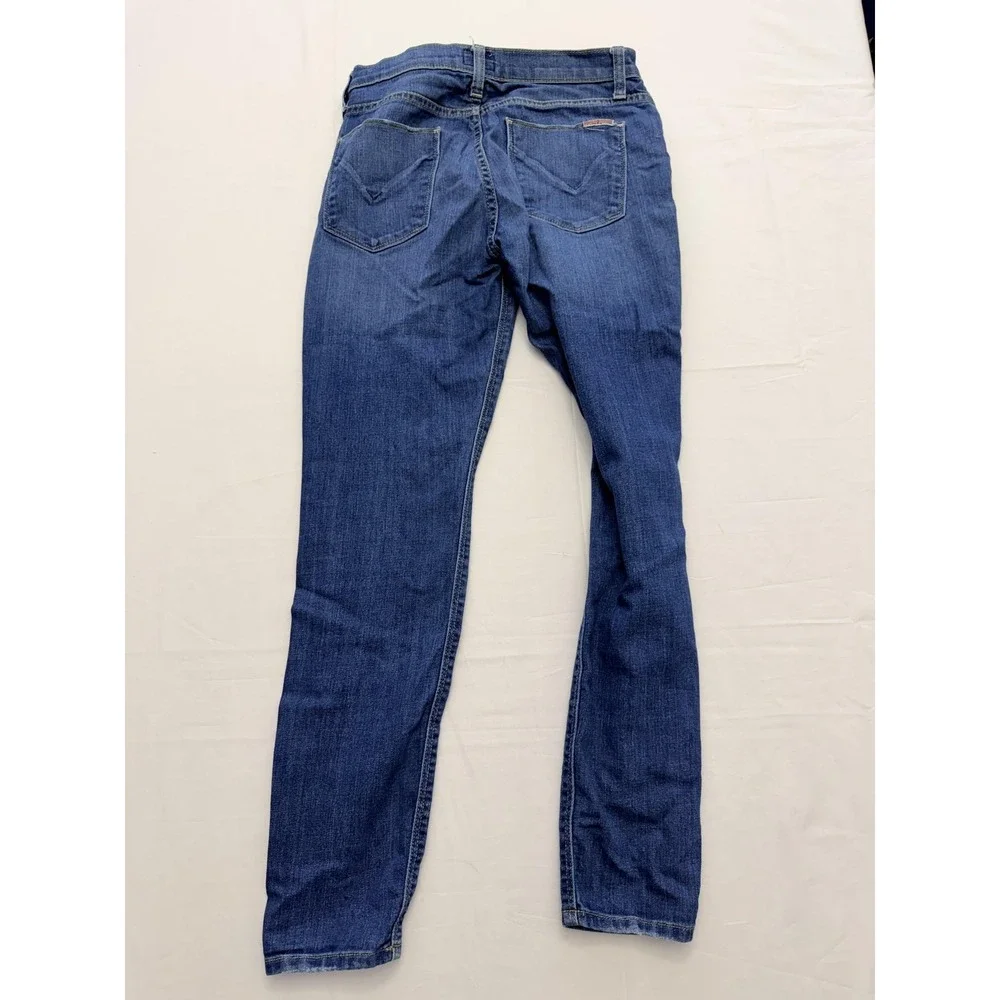 Hudson‎ Skinny Jeans Womens 25 Blue Med Wash Mid Rise Distressed 25x28.5 Denim